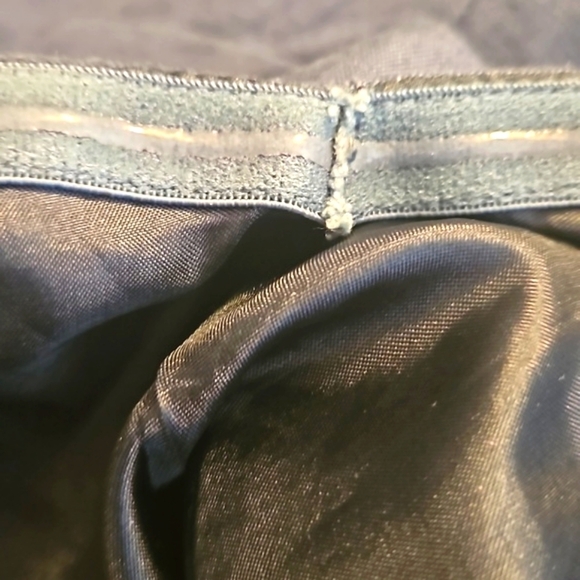 Vintage Arden B. Denim Sleeveless Strapless Shorts Romper, Blue, XS - Picture 4 of 7